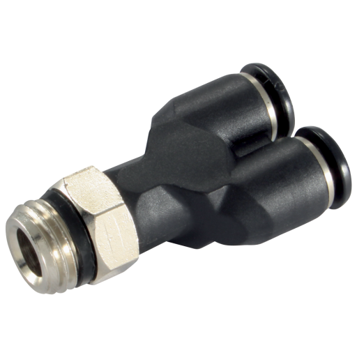 10mm OD X 1/4" Male Swivel Y Connection BSPT - 55320-10-1/4 
