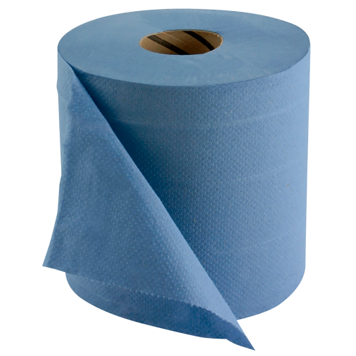 2 Ply Blue Embossed Centre Feed Roll - CF14BE 