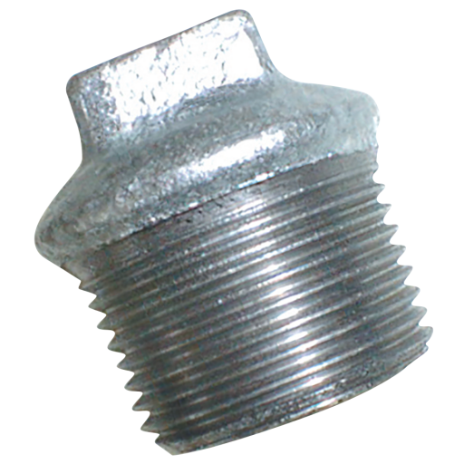 1.1/2" BSPT Beaded Hollow Plug Galvanised - EE-MI290-112 