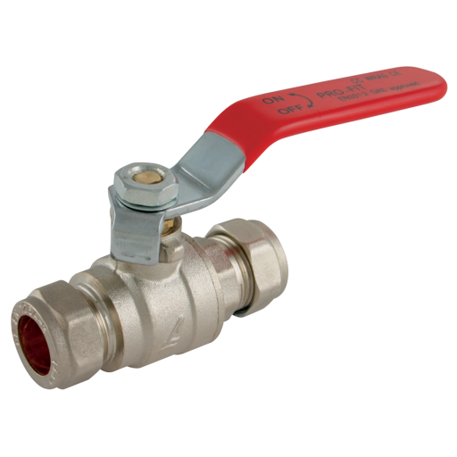 15mm OD Procomp Ball Valve Red Lever - EPS-102200 