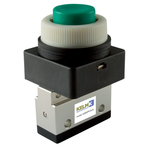 1/8" BSPP 3/2 Micro Green Push Button External - K3M3PP-06-G 
