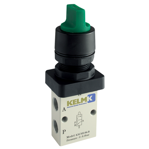 1/8" 3/2 Normally Closed Switch Green - KSCHS-06-G 