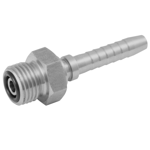 9/16" -18 UNF Male-1/4" Hose Tail Stainless Steel - ORFSM0404SS 