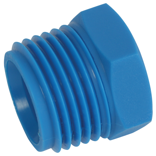 3/8" BSPT Male Blanking Plug Blue - PN12-38 