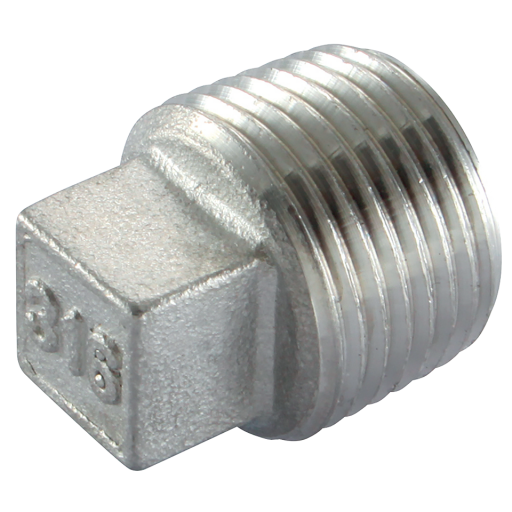 1.1/2" BSPT Male Square Head Plug 316 - SP-112 