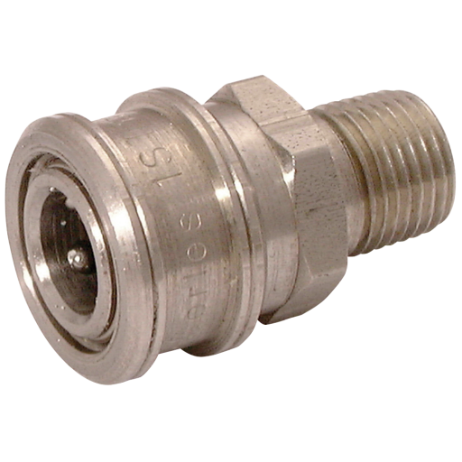 1/8" NPTF Male Coupling Stainless Steel - T1S-10-303 
