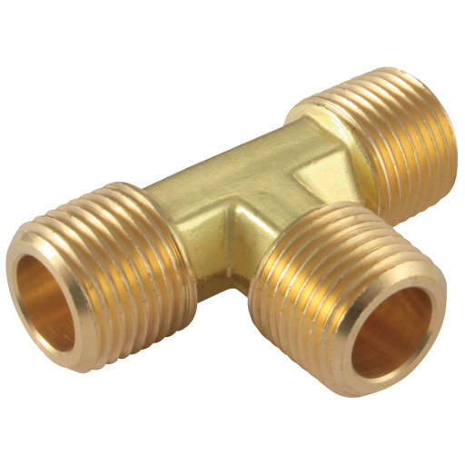 1/2" BSPT Brass Male Tee Equal - UP9-12 