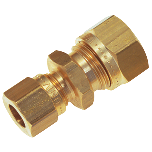 10mm OD Equal Brass Coupling - WADE-MC110 