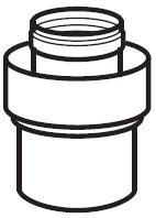Glow-Worm Twin Flue Single Pipe Adaptor - A2011500