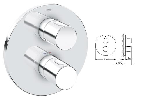 Grohe - Grohtherm G3000 Thermostatic Shower Trim - 19 467 000 - 19467 - SOLD-OUT!! 