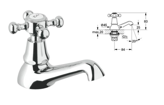 Grohe - Arabesk - Single Basin Tap HP/LP - 20103000 - 20103 - DISCONTINUED 