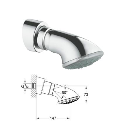 Grohe - Movario - Head Shower Five HP - 28513000 - 28513