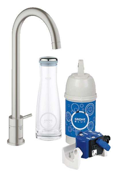 Grohe Blue Mono Pure Starter Kit SuperSteel - 31301DC0