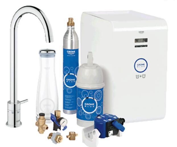 Grohe Blue Mono Chilled And Sparkling Starter Kit Chrome - 31302000