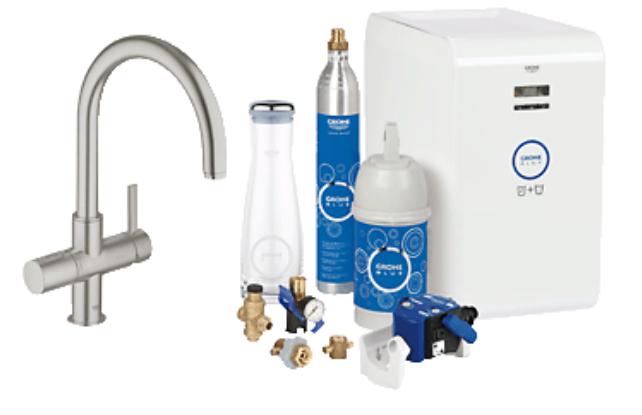 Grohe Blue Chilled And Sparkling Starter Kit SuperSteel - 31323DC0