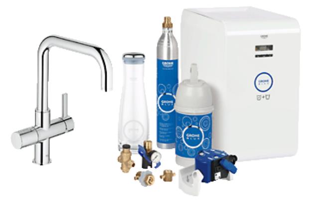 Grohe Blue Chilled And Sparkling Starter Kit Chrome - 31324000