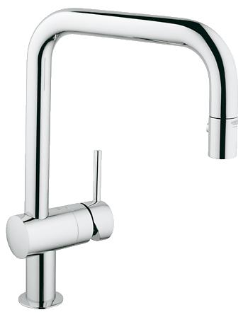 Grohe - Minta - Single Lever Sink Mixer Square Chrome Plated - 32322000 - 32322