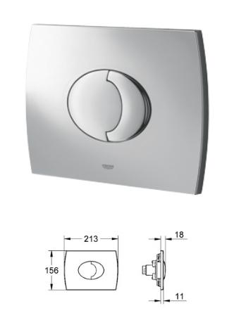 Grohe - Tenso - WC Wall Plate Dual Flush - 38547000 - 38547 - DISCONTINUED 
