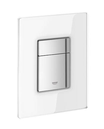Grohe - Cosmopolitan WC Wall Plate (Flush Plate) Glass Moon White - 38845 LS0 - 38845LS0 