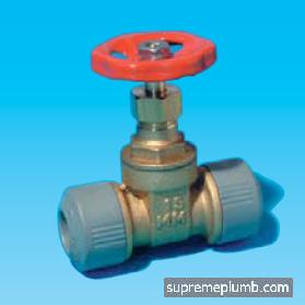 Hep2O Gate Valve - Hot Cold - 22mm - 243382 - DISCONTINUED 