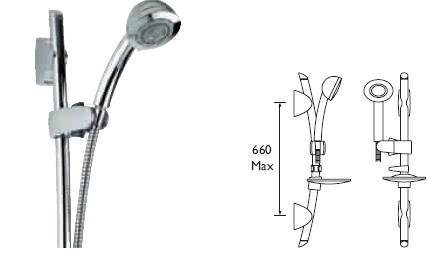SIRRUS - Ultimate Shower Rail Kit Single-Function - KITSF-CP - DISCONTINUED 