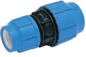 MDPE Blue Compression 50 x 32mm Reducing Coupler - 64001267