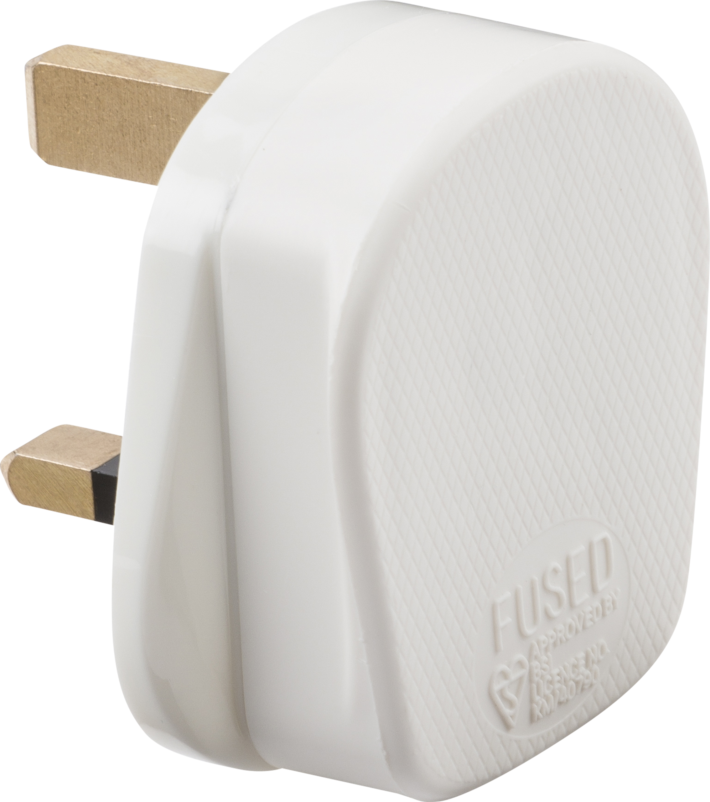 13A Rough Use Plug Top 13 Amp Fused - Clamp Type Cord Grip - White - 2135-RW 