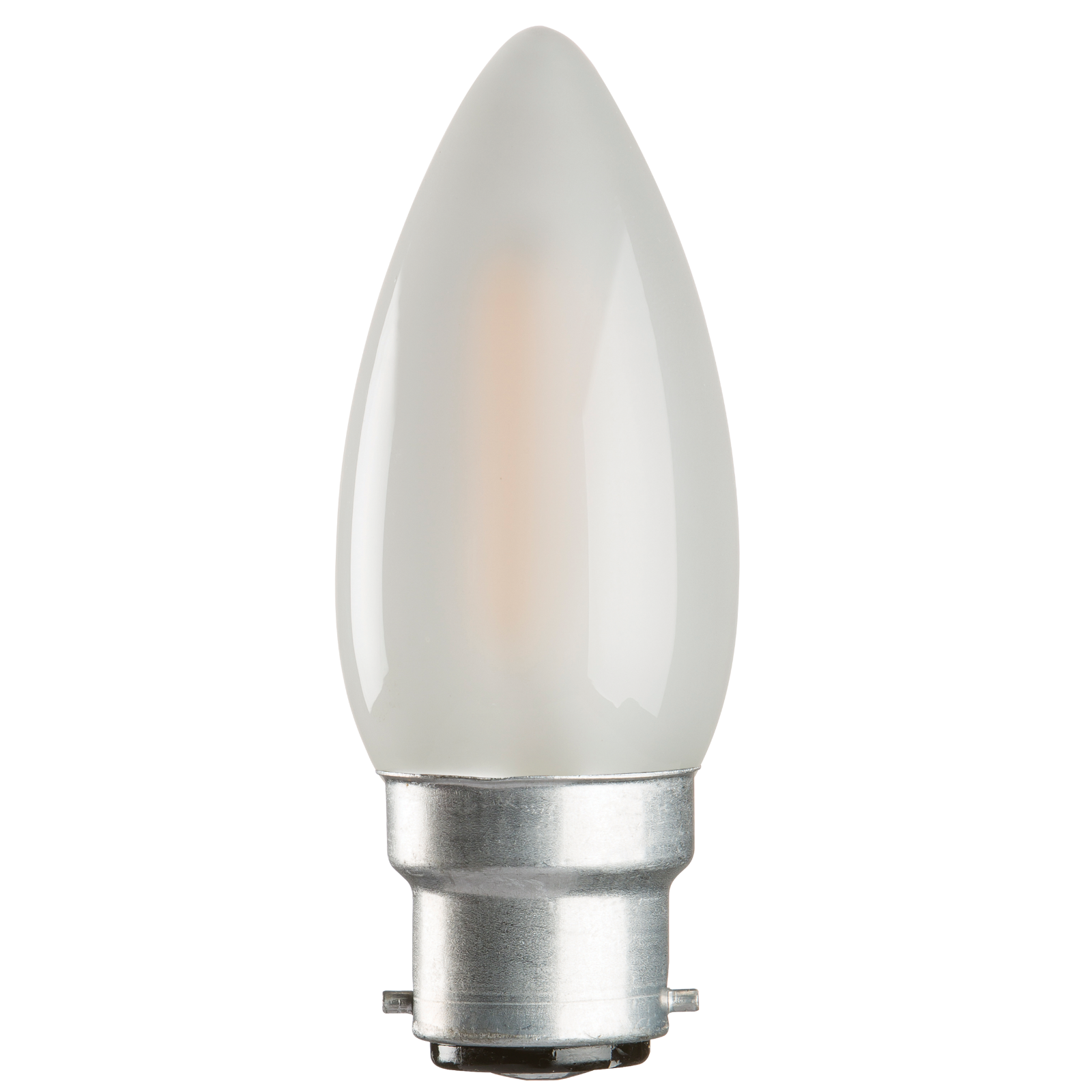 230V 2W LED 35mm BC Frosted Candle 3000K - CL2BCO 