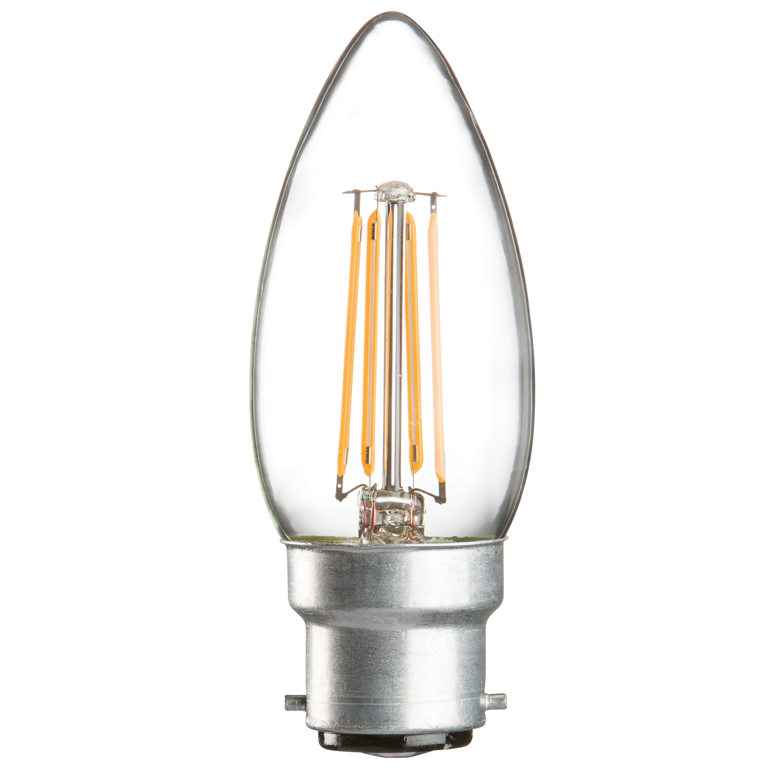230V 4W LED 35mm BC Clear Candle 3000K - CL4BCC 
