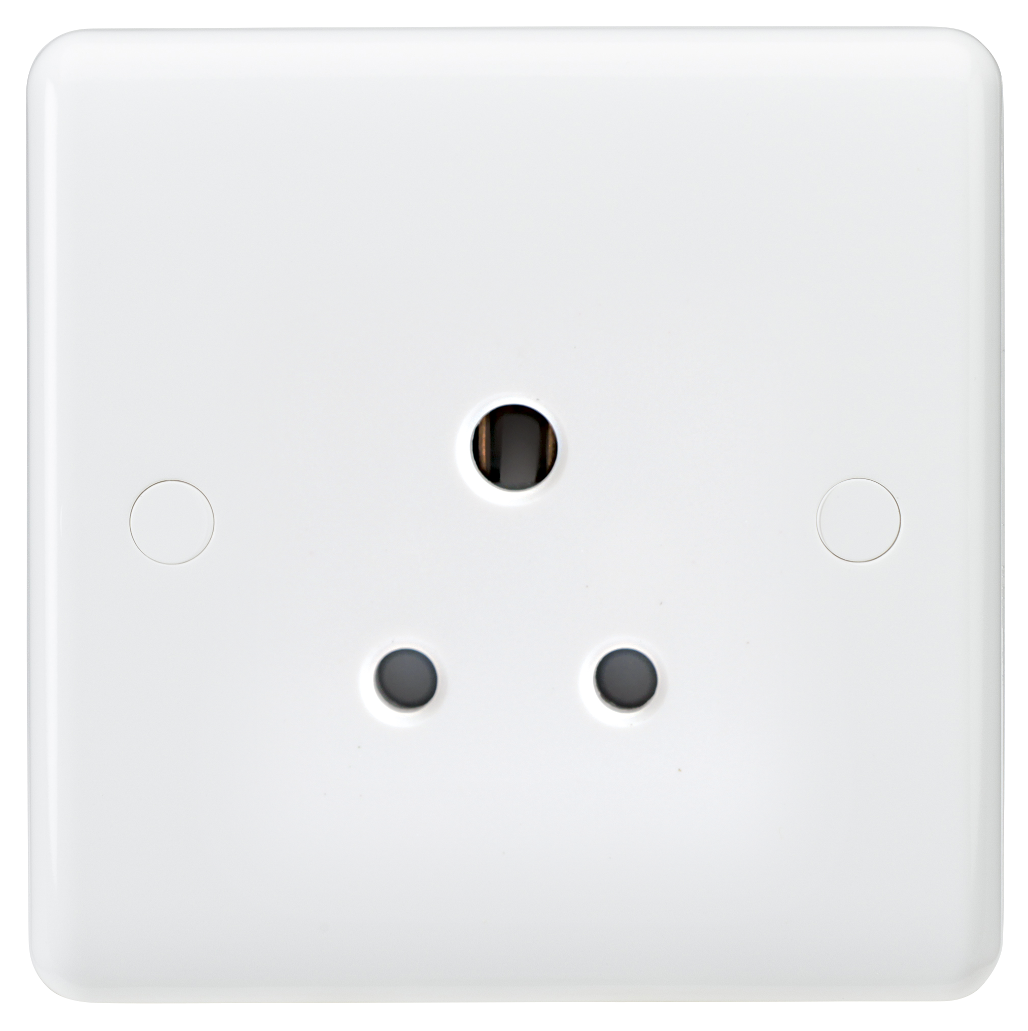 Curved Edge 5A Unswitched Round Pin Socket - CU5U 
