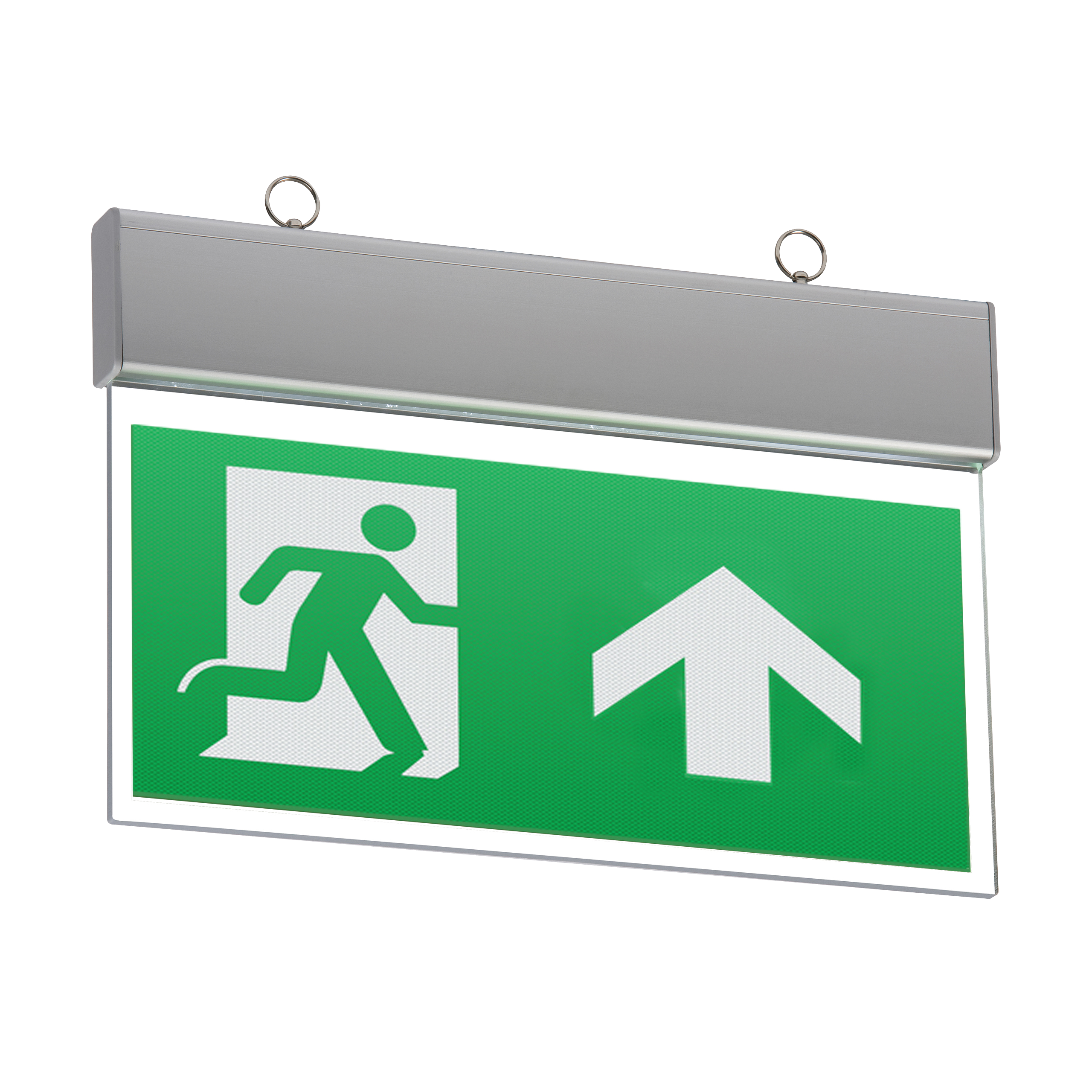230V IP20 Ceiling Mounted LED Emergency Exit Sign (maintained/non-maintained) - EMSWING 