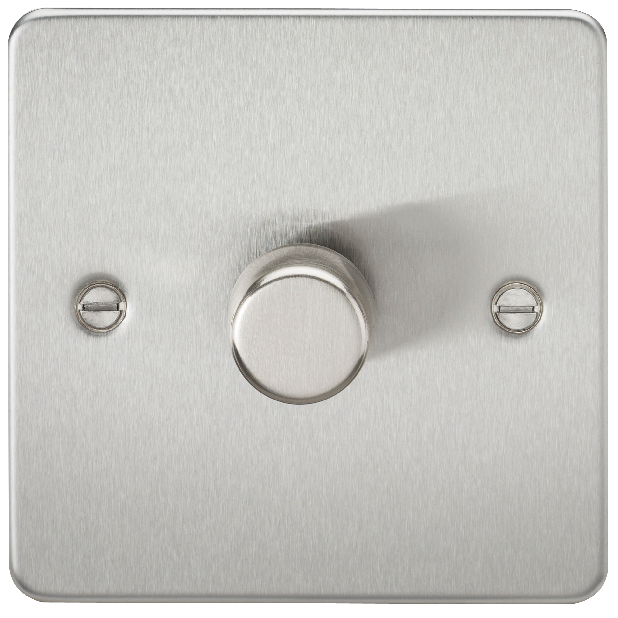 Flat Plate 1G 2 Way 40-400W Dimmer - Brushed Chrome - FP2171BC 