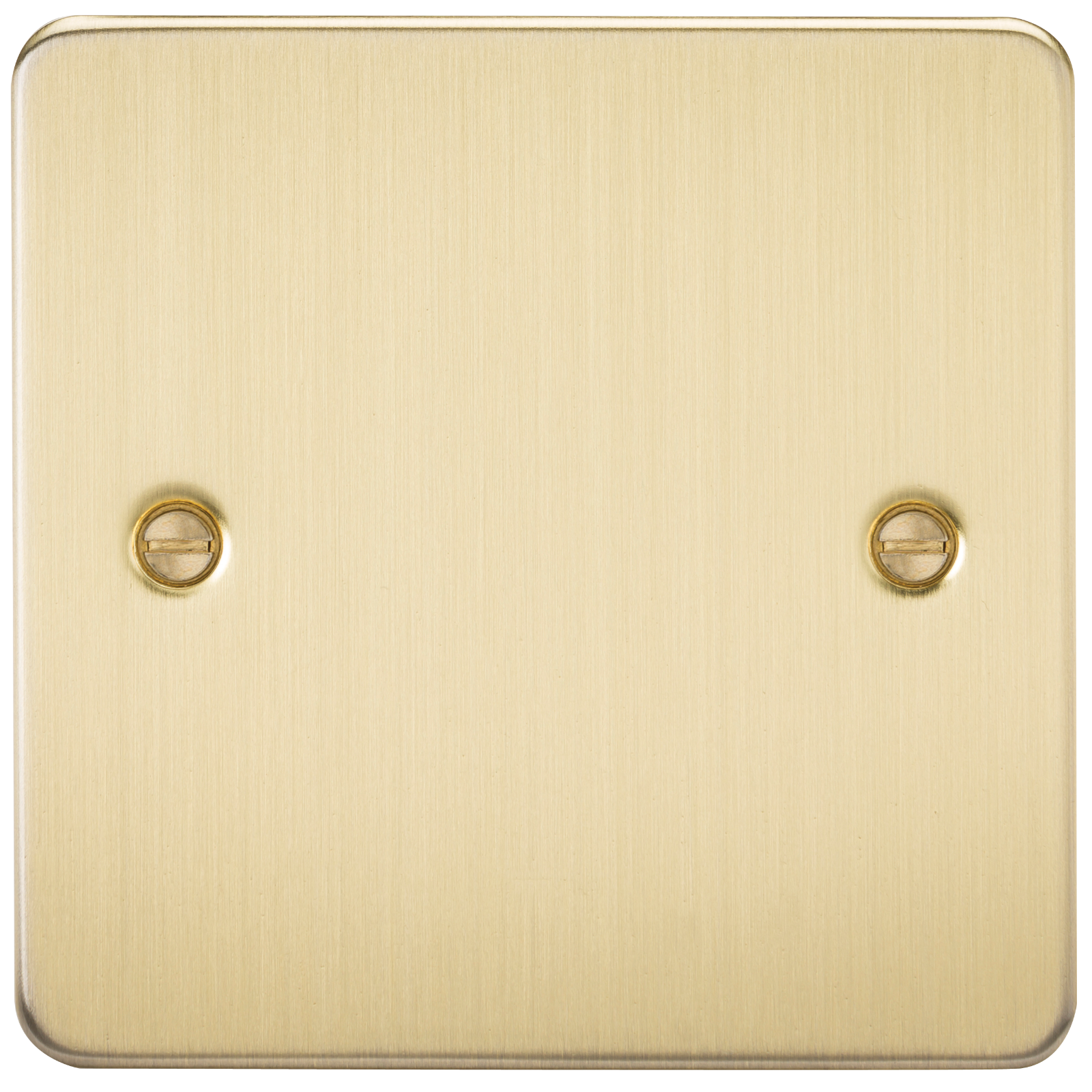 Flat Plate 1G Blanking Plate - Brushed Brass - FP8350BB 