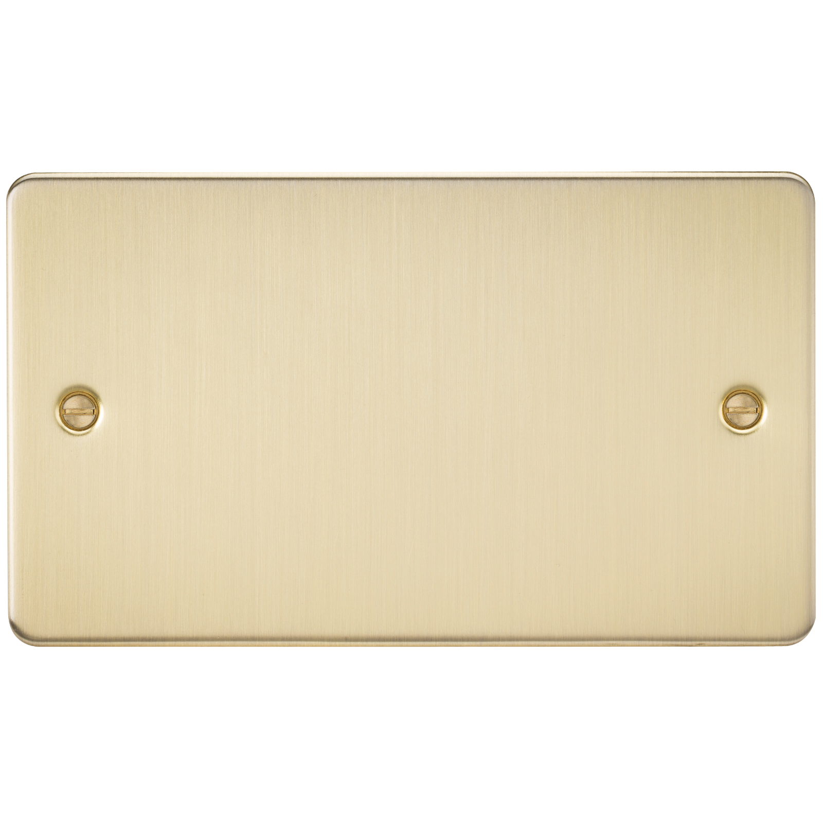Flat Plate 2G Blanking Plate - Brushed Brass - FP8360BB 
