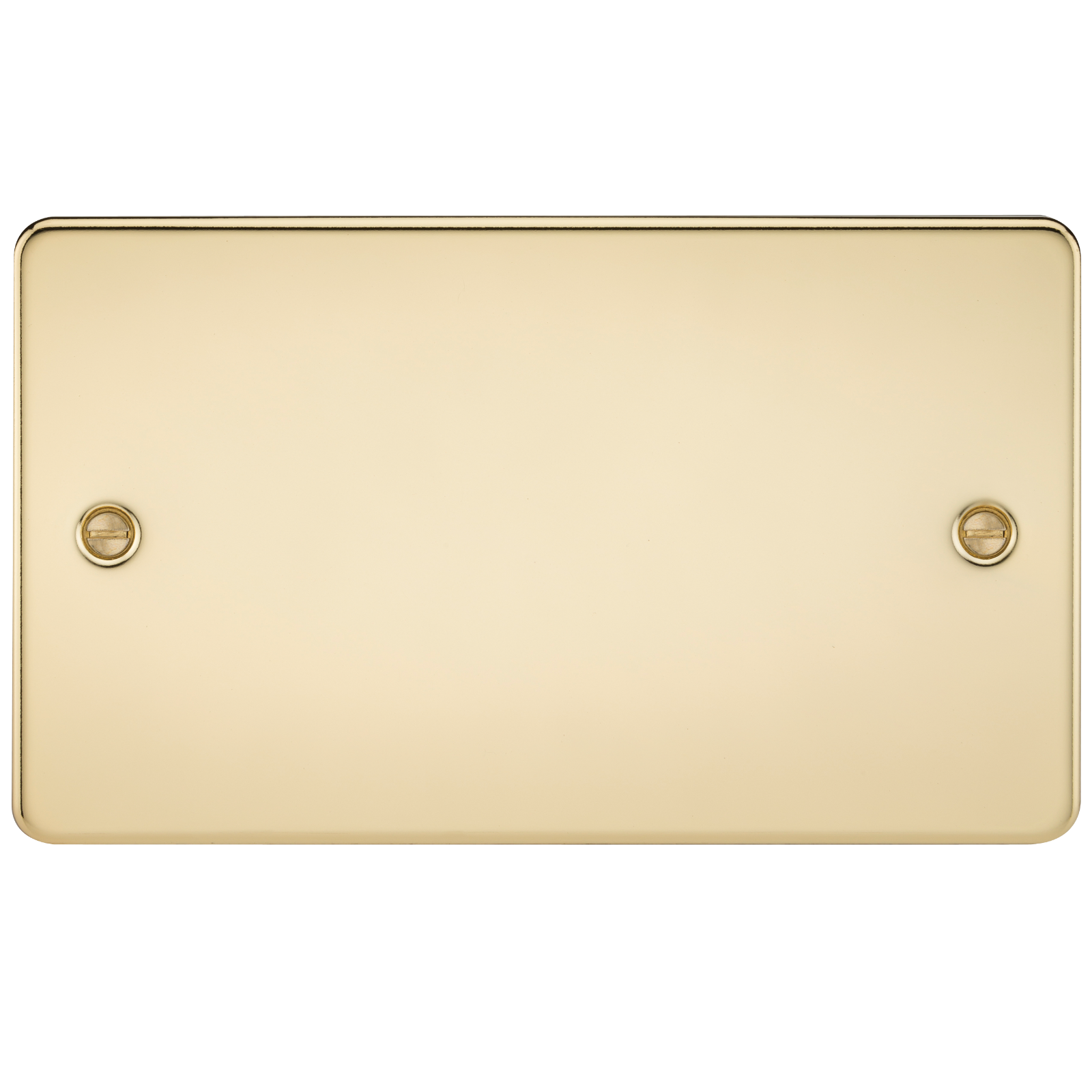 Flat Plate 2G Blanking Plate - Polished Brass - FP8360PB 