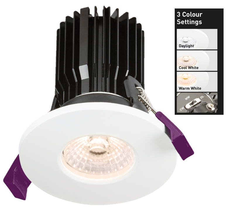 230V IP65 8W LED Fire-Rated Colour Temperature Adjustable Downlight - FR8WT - SOLD-OUT!! 