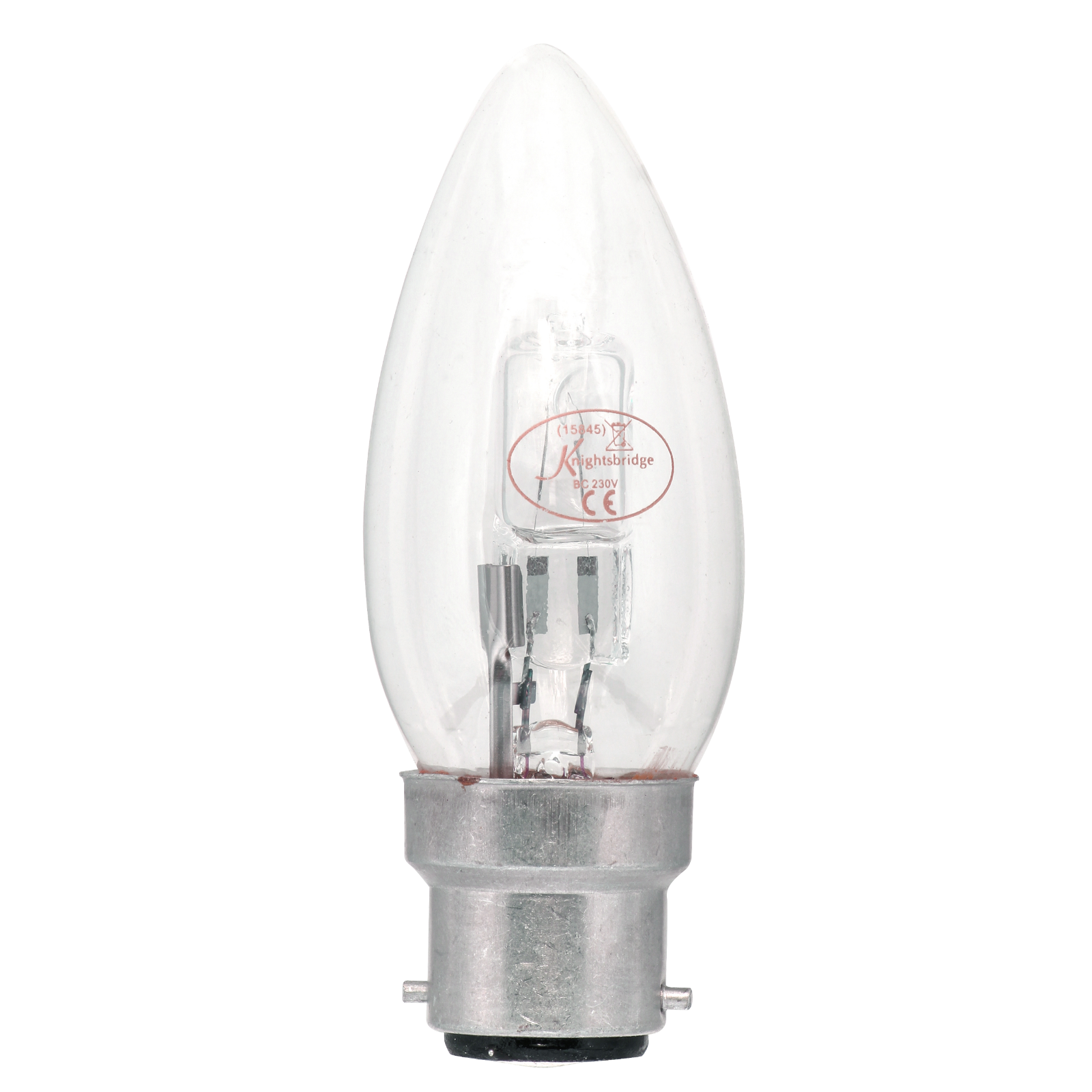 28W Halogen Energy Saving Clear Candle Lamp BC (equivalent To 40W) - HALO-C28BC 