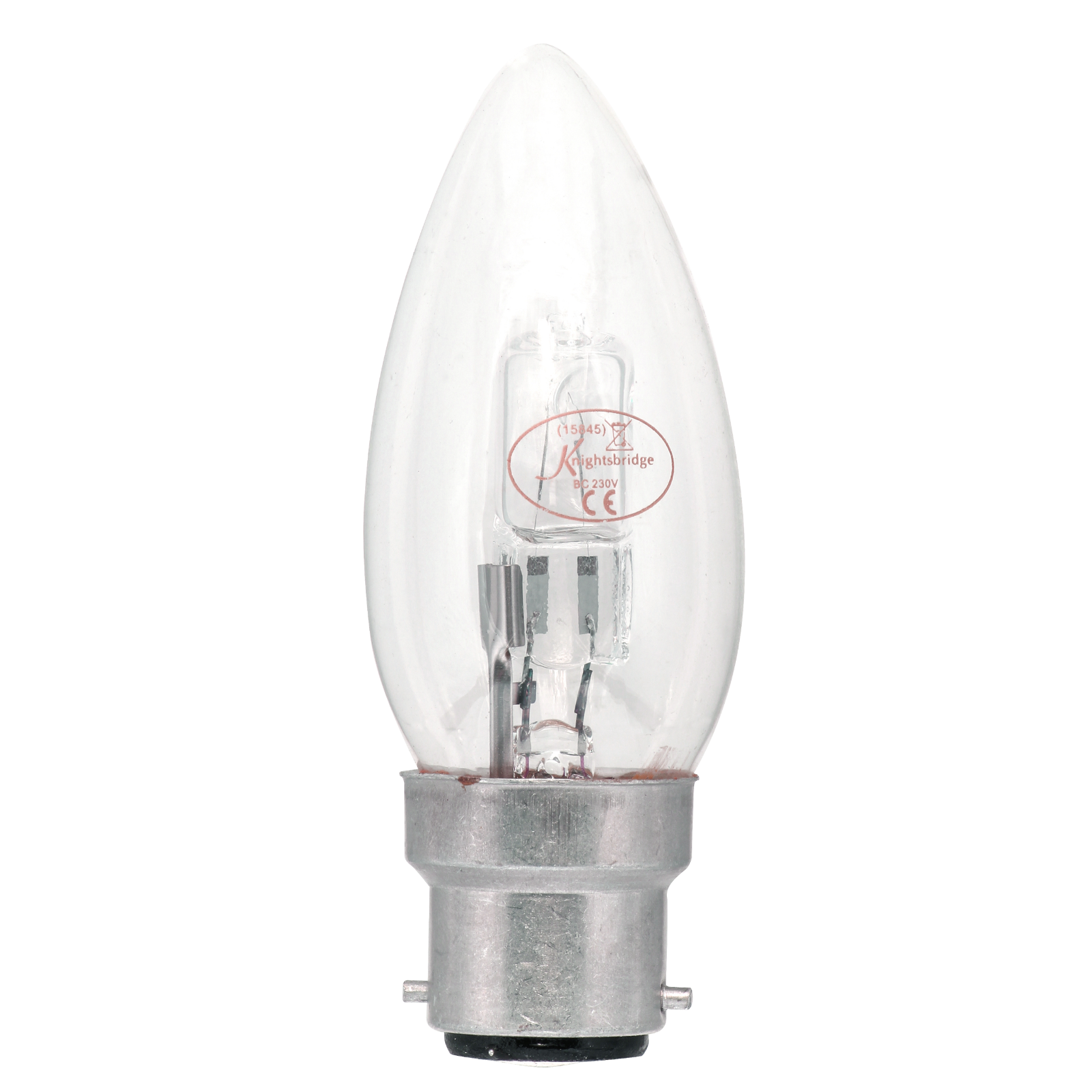 42W Halogen Energy Saving Clear Candle Lamp BC (equivalent To 60W) - HALO-C42BC 