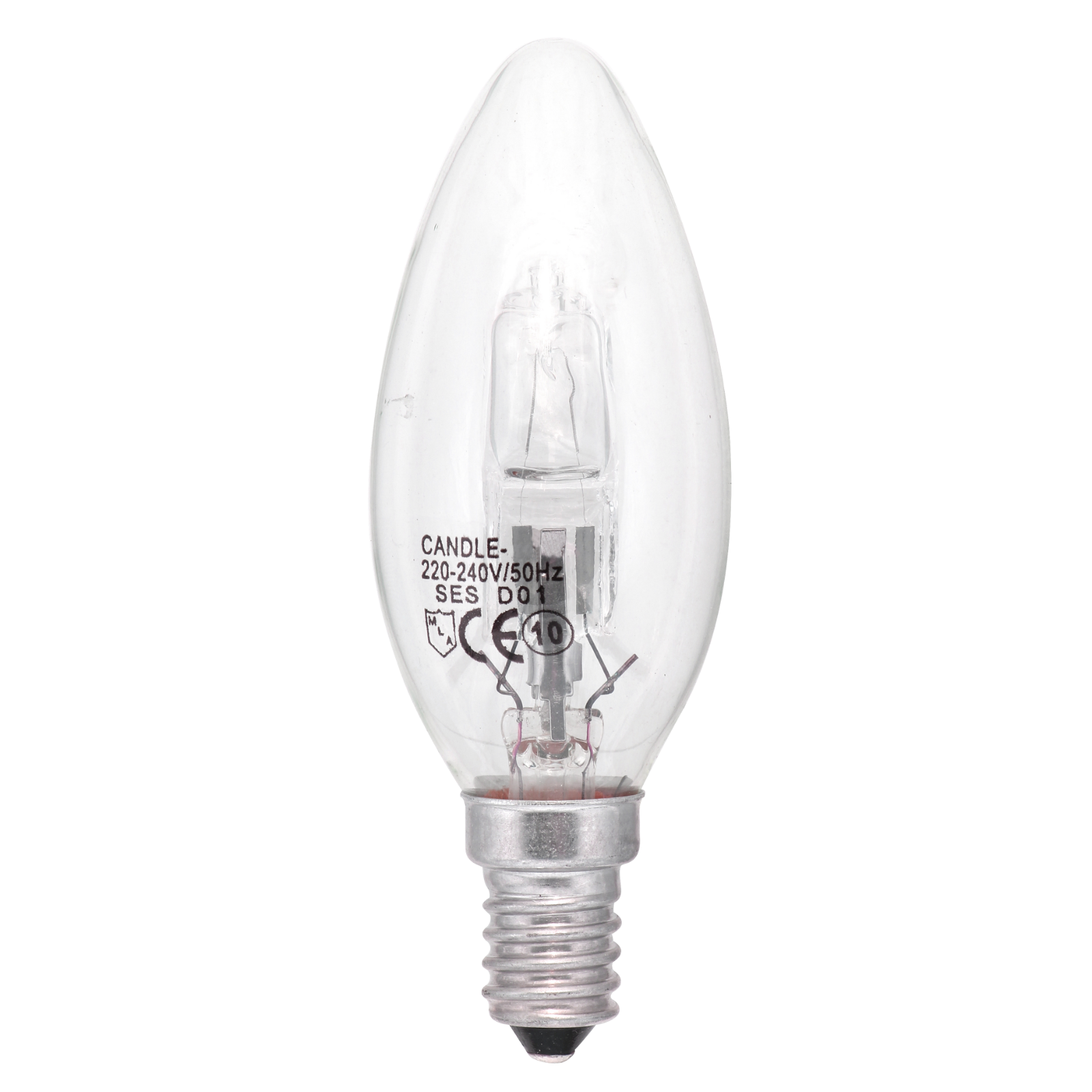 42W Halogen Energy Saving Clear Candle Lamp SES (equivalent To 60W) - HALO-C42SES 