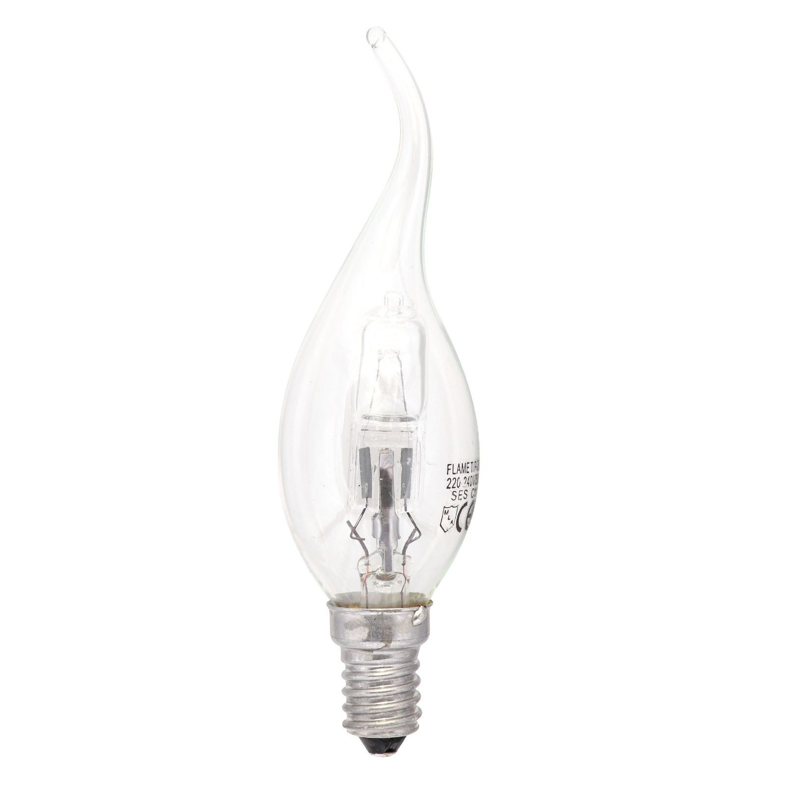 42W Halogen Energy Saving Clear Flame Tipped Lamp SES (equivalent To 60W) - HALO-F42SES - SOLD-OUT!! 
