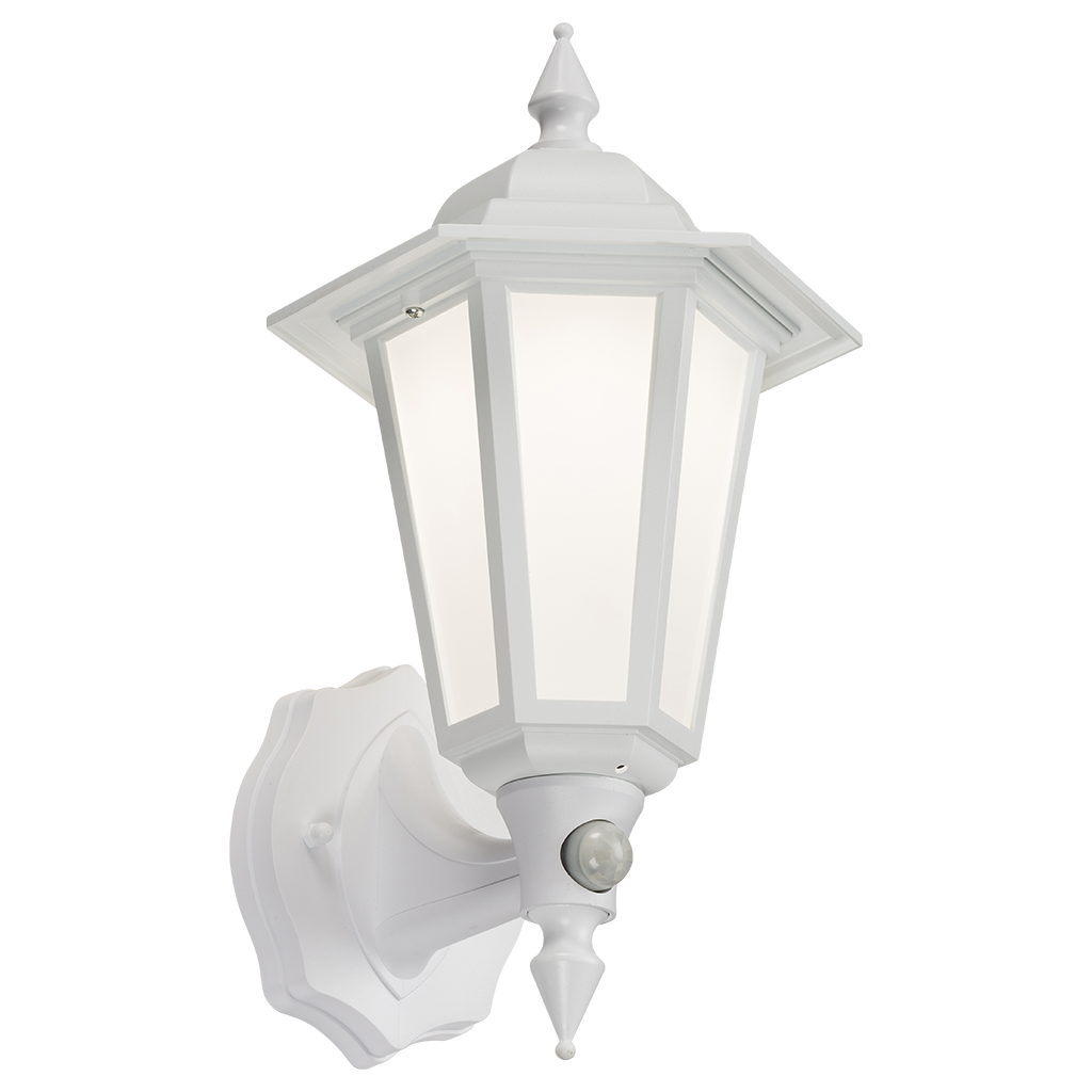 230V IP54 LED Wall Lantern With PIR - White - LANT2W 