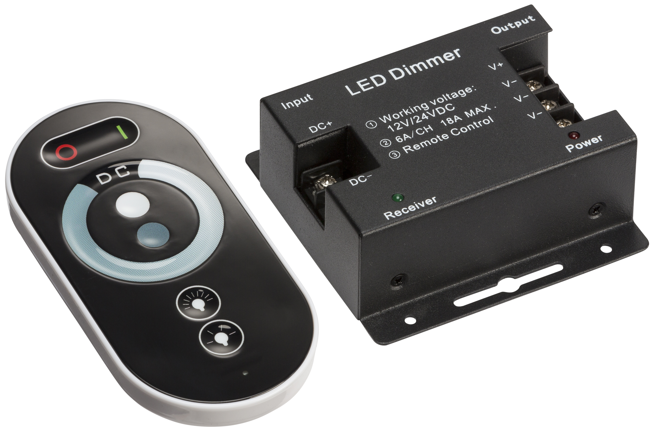 12V / 24V RF Controller And Touch Remote - Dimmer Single Colour - LEDFR7 