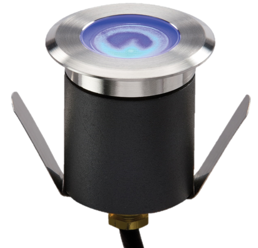 230V IP65 1W High Output LED Blue Mini Ground Light Comes With Cable. Non-Dimmable - LEDM07B 