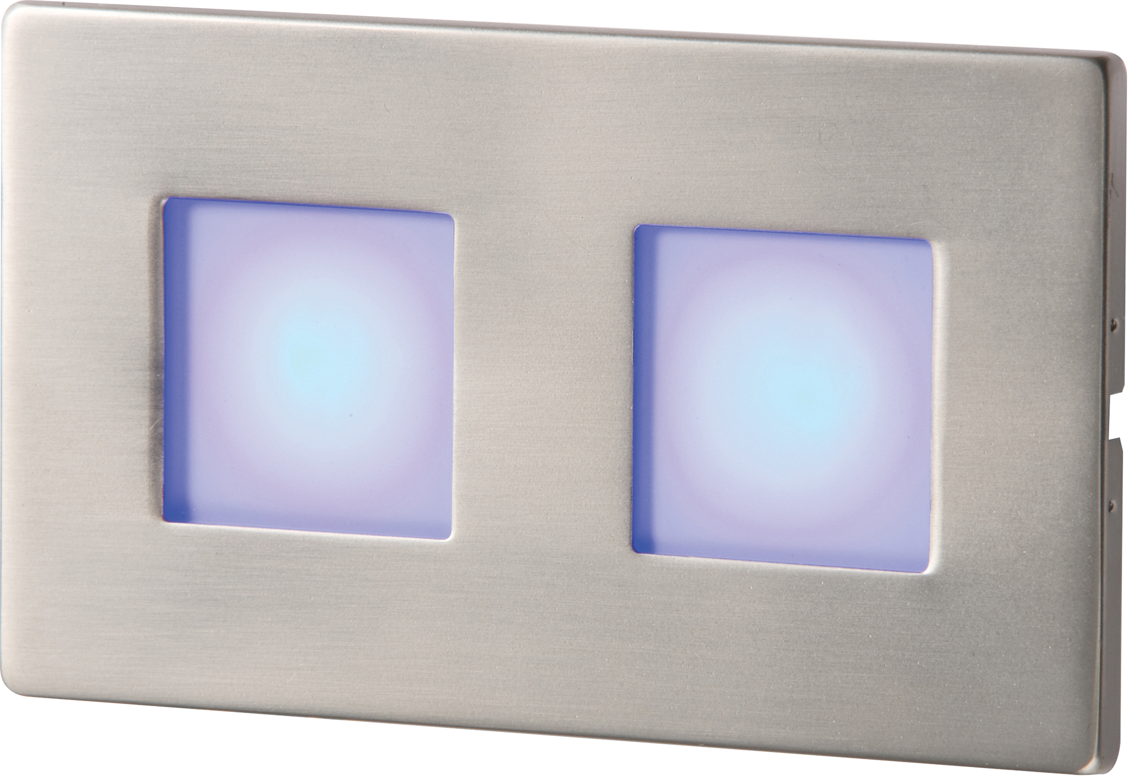 Stainless Steel Recessed LED Wall Light Twin Blue - NH024B 
