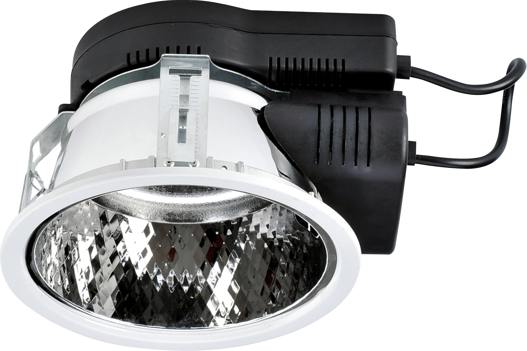 IP20 226mm 1x18W PL Downlight With Diamond Facet Reflector - PL118HF 