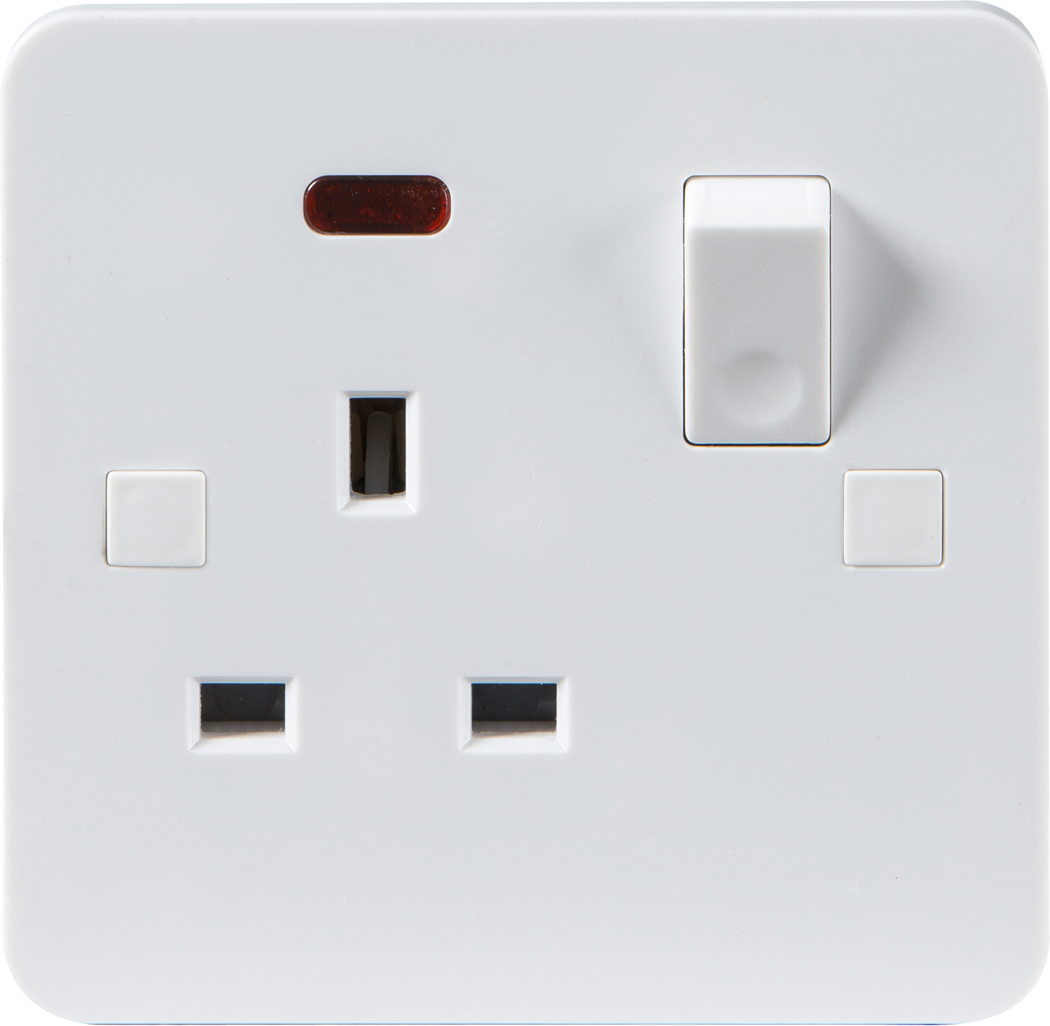 13A 1G DP Switched Socket With Neon - 4mm - PS7000N 