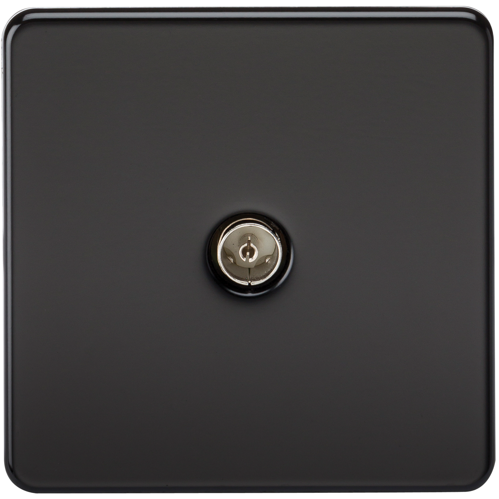 Screwless 1G TV Outlet (Non-Isolated) - Matt Black - SF0100MB 