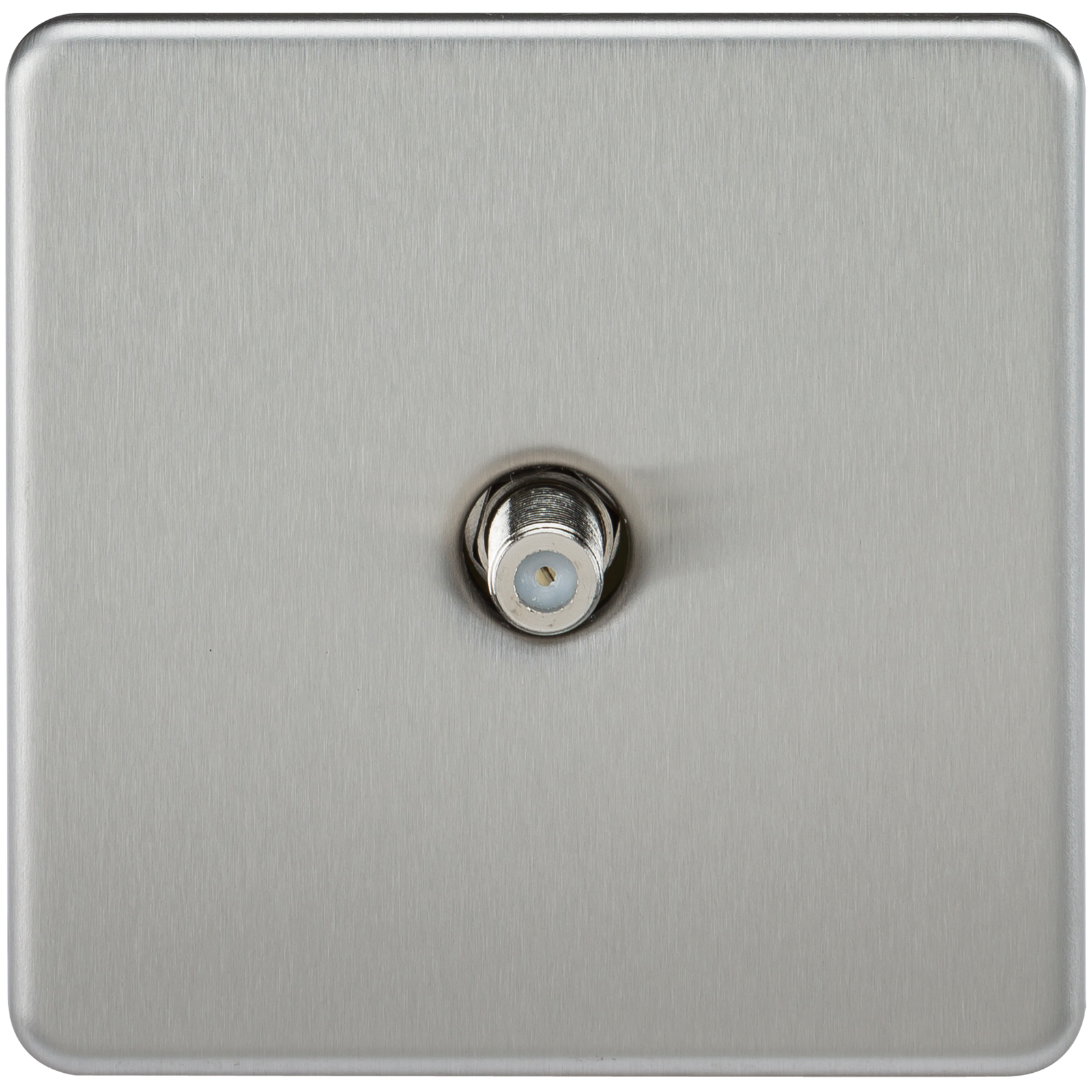 Screwless 1G SAT TV Outlet (Non-Isolated) - Brushed Chrome - SF0150BC 