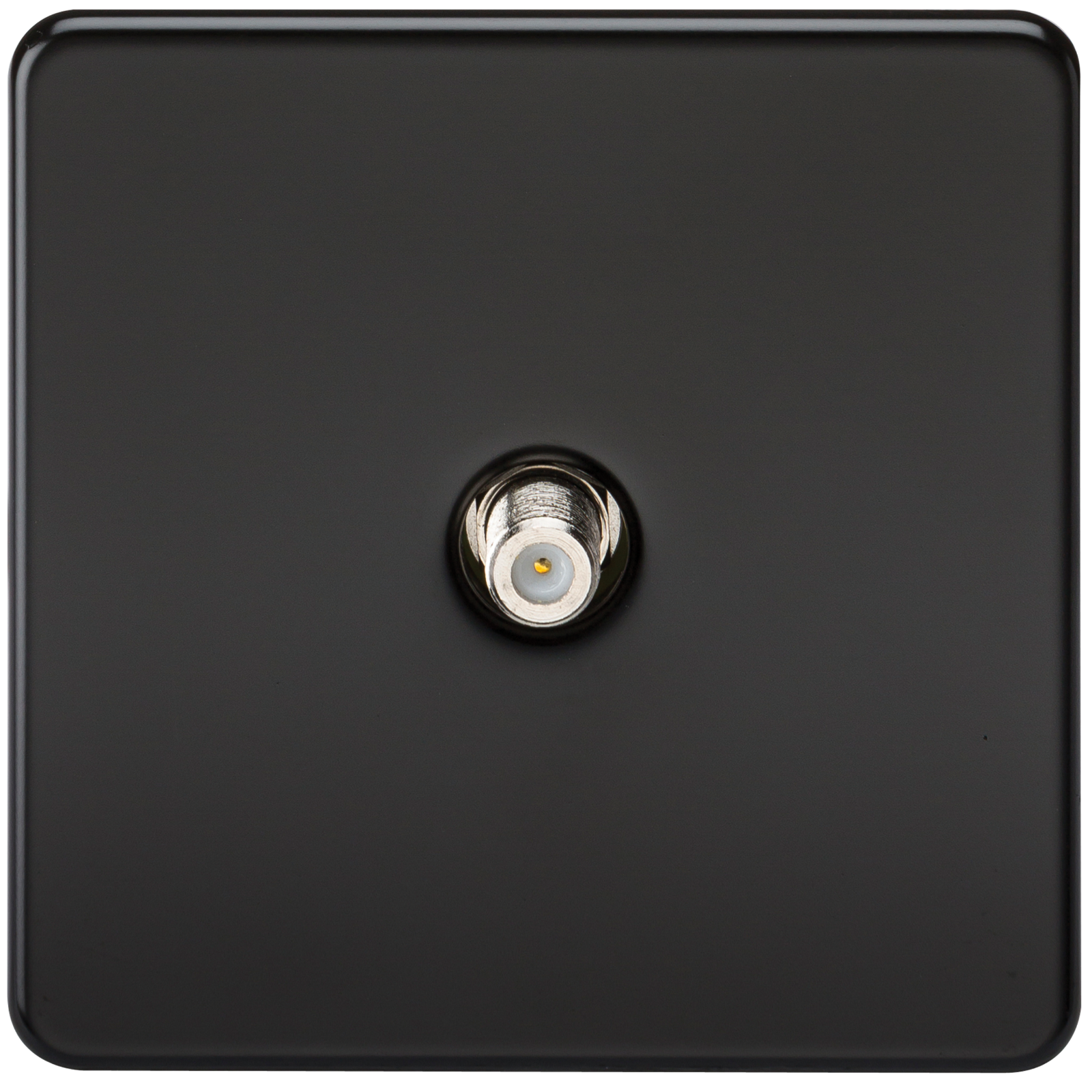 Screwless 1G SAT TV Outlet (Non-Isolated) - Matt Black - SF0150MB 