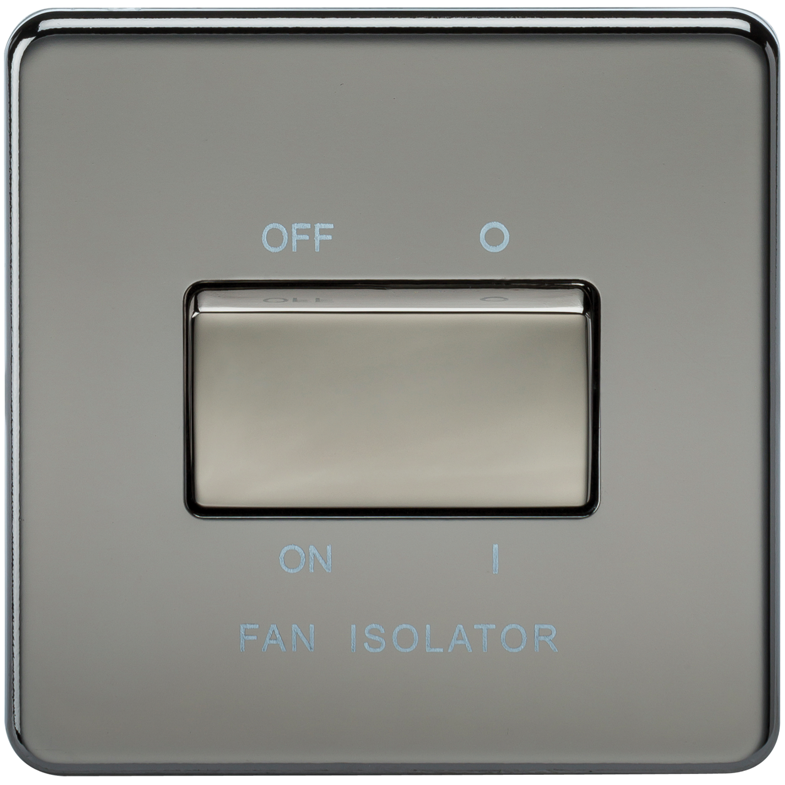 Screwless 10A 3 Pole Fan Isolator Switch - Black Nickel - SF1100BN 